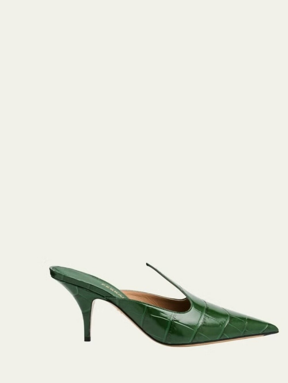 Ferragamo Avril Croc- Embossed Leather Mule Size 9